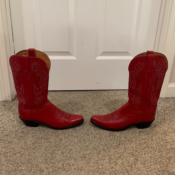 Lucchese Shoes - Lucchese Red Tristan 1883 Cowboy western boots 8.5